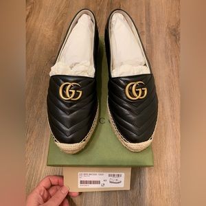 Gucci Marmont Leather espadrille with Double G